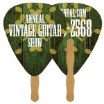 Logo Branded Guitar Pick Fast Hand Fan (2 Sides) 1 Day