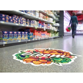 Multigrip Floor Wall Concrete Graphics (24" x 24") with Logo