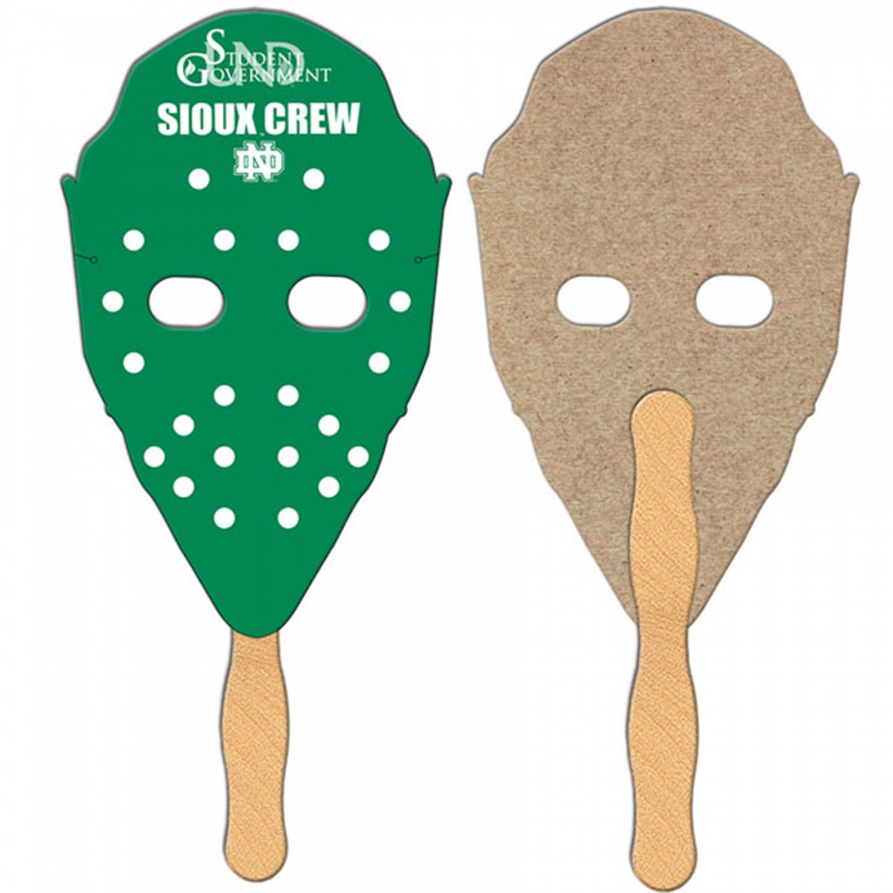 Hockey Mask Recycled Hand Fan Logo Branded Hockey Mask Recycled Hand Fan Logo Branded