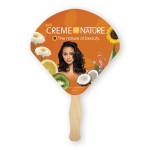 Shell Shape Full Color Single Sided Paper Hand Fan with Logo