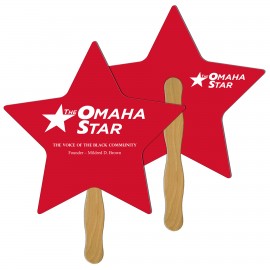 Custom Imprinted Star Fast Hand Fan (2 Sides) 1 Day