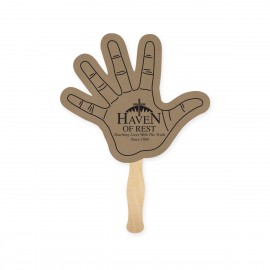 Custom Hand Shape Recycled Sandwich Paper Hand Fan  Custom Hand Shape Recycled Sandwich Paper Hand Fan