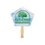 Church Lightweight Full Color Digital Two Sided Single Paper Hand Fan with Logo