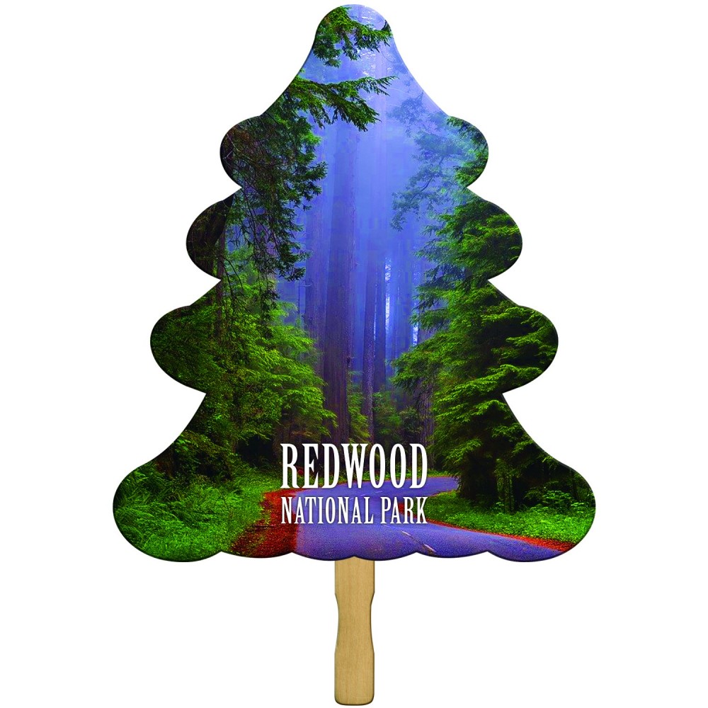 Custom Printed Pine Tree Rally Hand Sign w/ 12" Wooden Stick Custom Printed Pine Tree Rally Hand Sign w/ 12" Wooden Stick