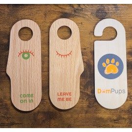 Promotional Shaped Hardwood Door Hanger