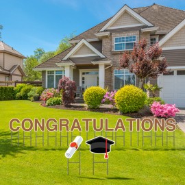 Congratulations Yard Letters with Logo