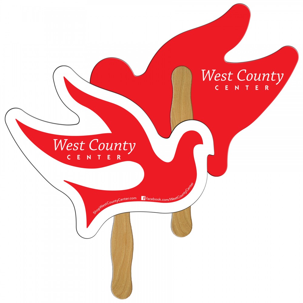 Custom Printed Dove Fast Hand Fan (2 Sides) 1 Day Custom Printed Dove Fast Hand Fan (2 Sides) 1 Day