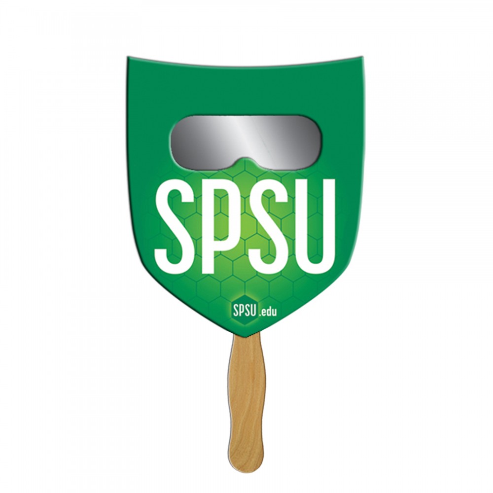 Custom Imprinted Shield Sun Shade Hand Fan Custom Imprinted Shield Sun Shade Hand Fan