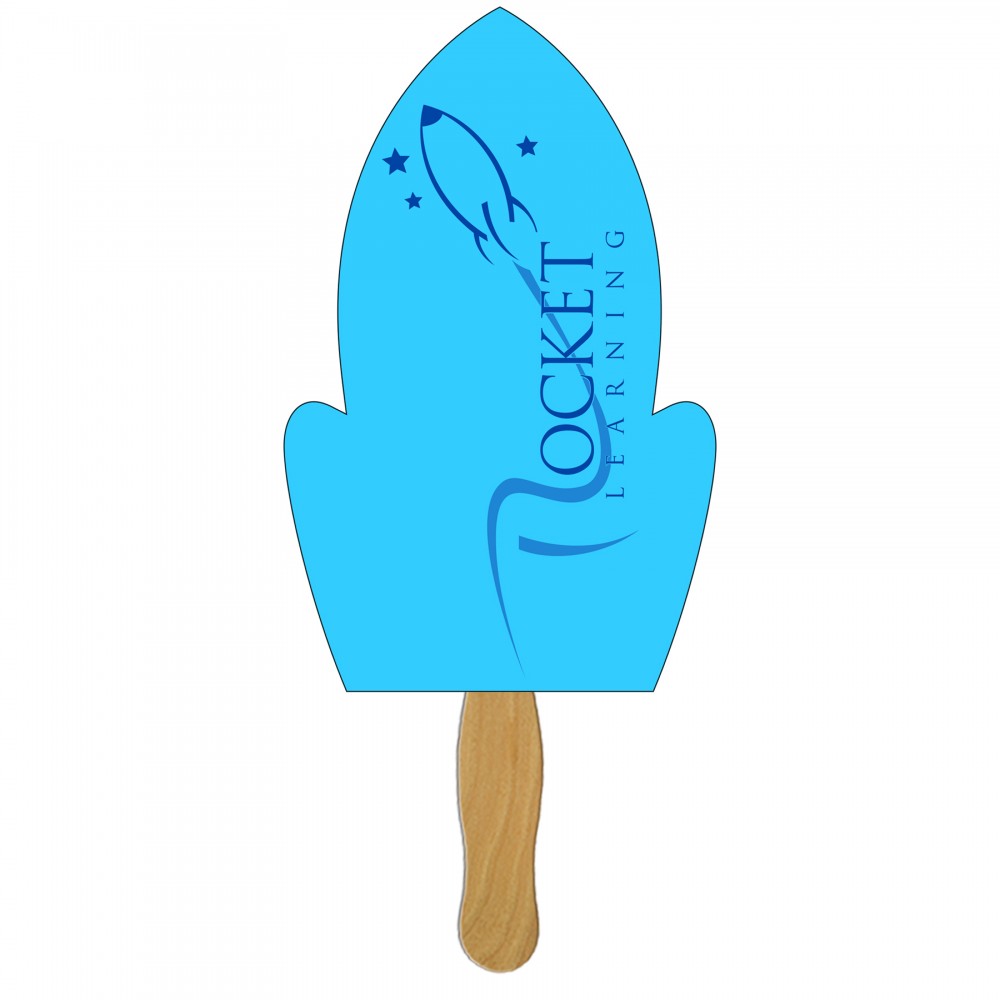 Rocket Fast Hand Fan (1 Side) 1 Day Custom Imprinted Rocket Fast Hand Fan (1 Side) 1 Day Custom Imprinted