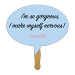 Personalized Thought Bubble Hand Fan Full Color (1 Side)