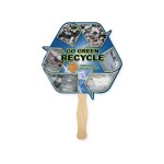 Eco Recycle Shape Single Hand Fan with Logo