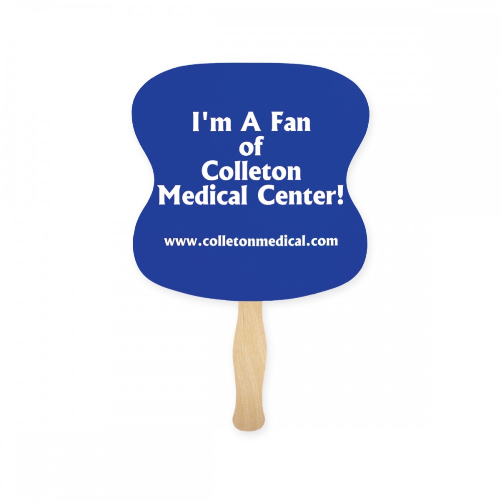 Hourglass Sandwich Hand Fan with Logo