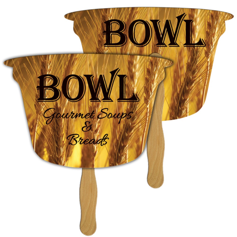 Custom Printed Bowl Fast Hand Fan (2 Sides) 1 Day Custom Printed Bowl Fast Hand Fan (2 Sides) 1 Day