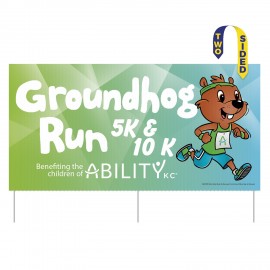 Corrugated Plastic Sign Kit | 24" x 48" | 2 Sides | Full Color | Bleed with Logo  Corrugated Plastic Sign Kit | 24" x 48" | 2 Sides | Full Color | Bleed with Logo