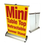Table Top Mini Roll Up Banner - A4 Size with Logo