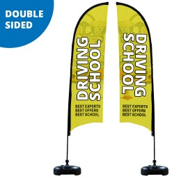 Personalized Shark Flag 10' Premium Double-Sided With Water Base & Carry Bag (Medium)