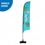 Logo Branded Shark Flag 13' Premium Single-Sided With Water Base & Carry Bag (Large)