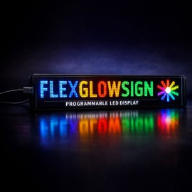 Personalized FlexGlowSign 27.2''x7.87'' Programmable Flexible LED Sign with Wireless App Control