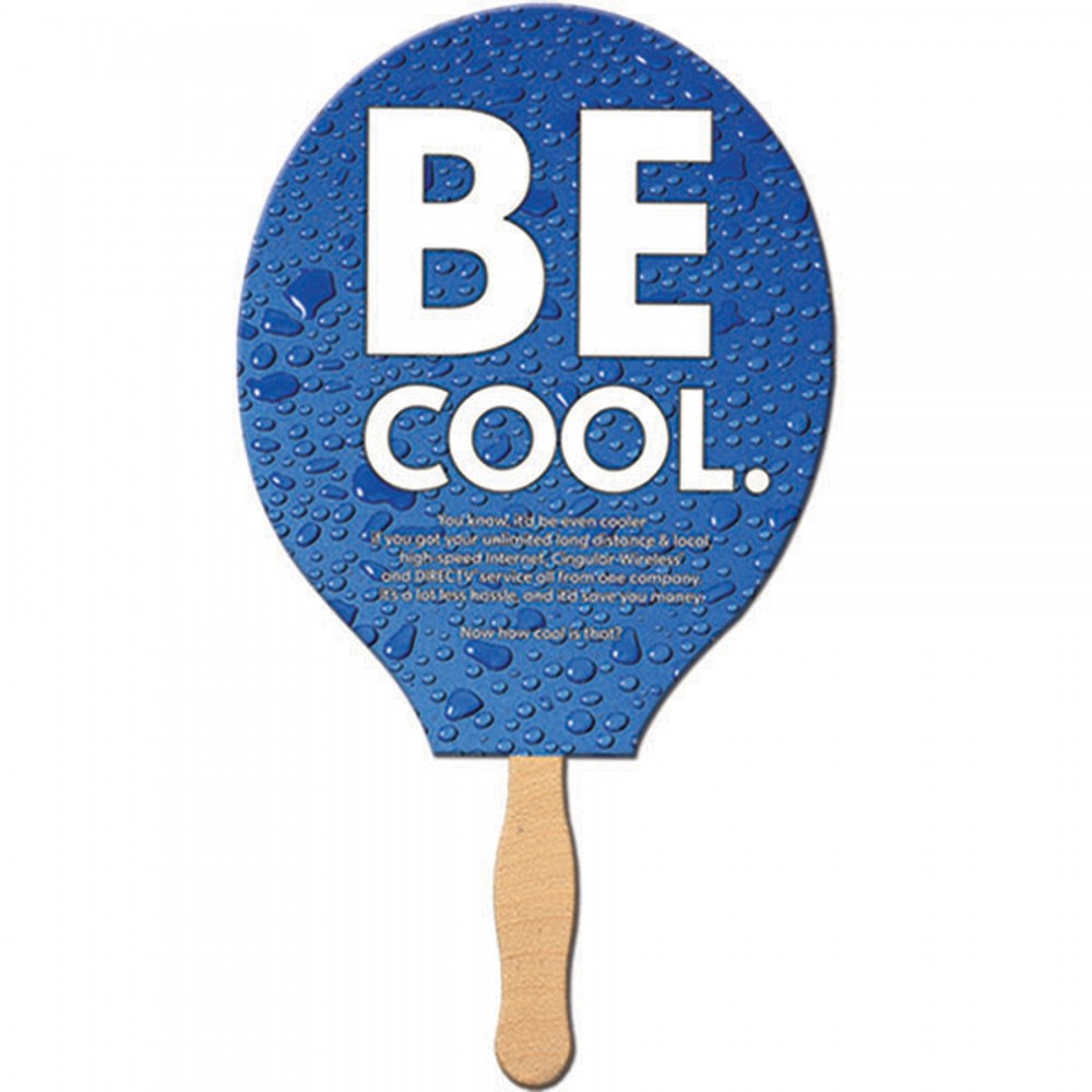Custom Imprinted Tennis Racket Sandwiched Hand Fan Custom Imprinted Tennis Racket Sandwiched Hand Fan