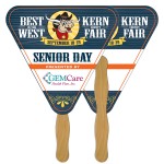 Triangle Fast Hand Fan (2 Sides) 1 Day Custom Printed