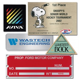 Metal Plates & Signage: 20-25 sq. in. with Logo