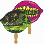 Lemon/Lime Sandwiched Hand Fan Full Color with Logo