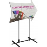 Contour Double-Sided Outdoor Sign Arrow Side w/Fillable Base with Logo