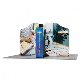 Custom 13' Magnetic Modular Fabric Displays - Tapered Island Shape (Double Sided)