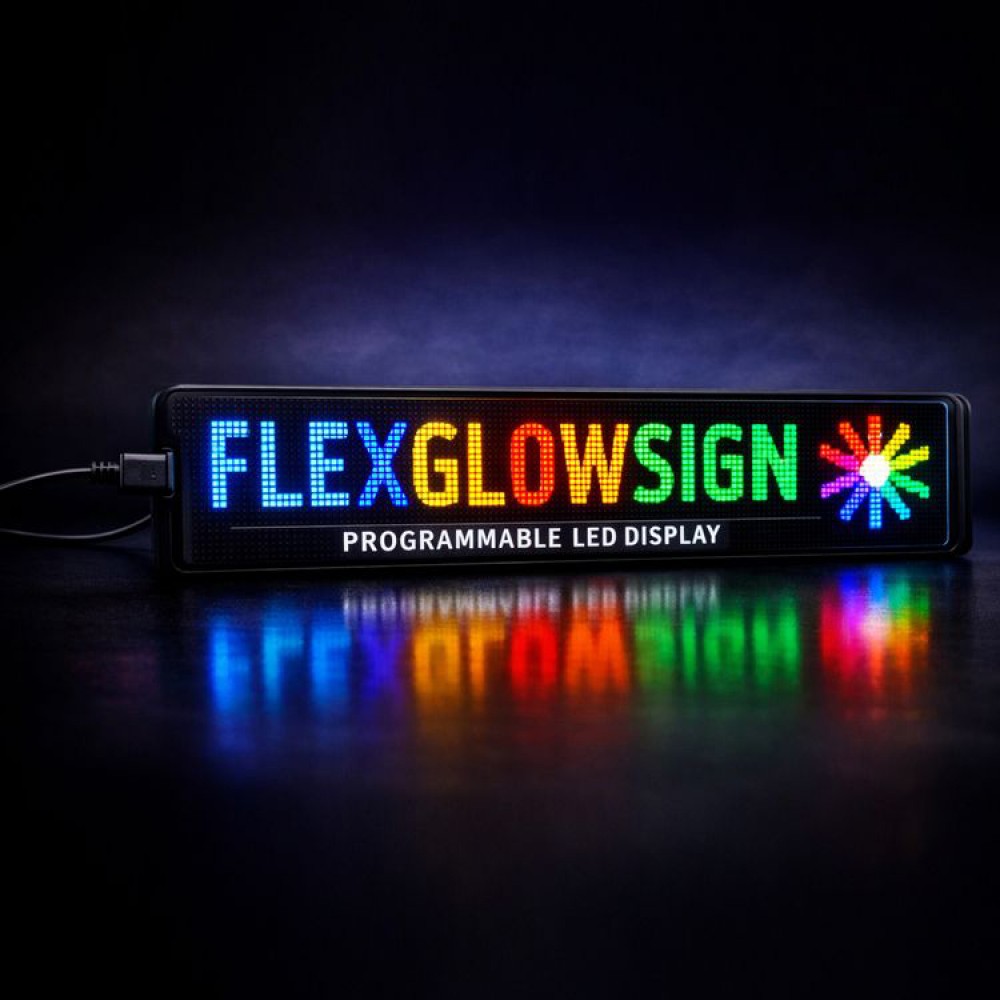 Promotional FlexGlowSign 27.2''x7.87'' Programmable Flexible LED Sign with Wireless App Control