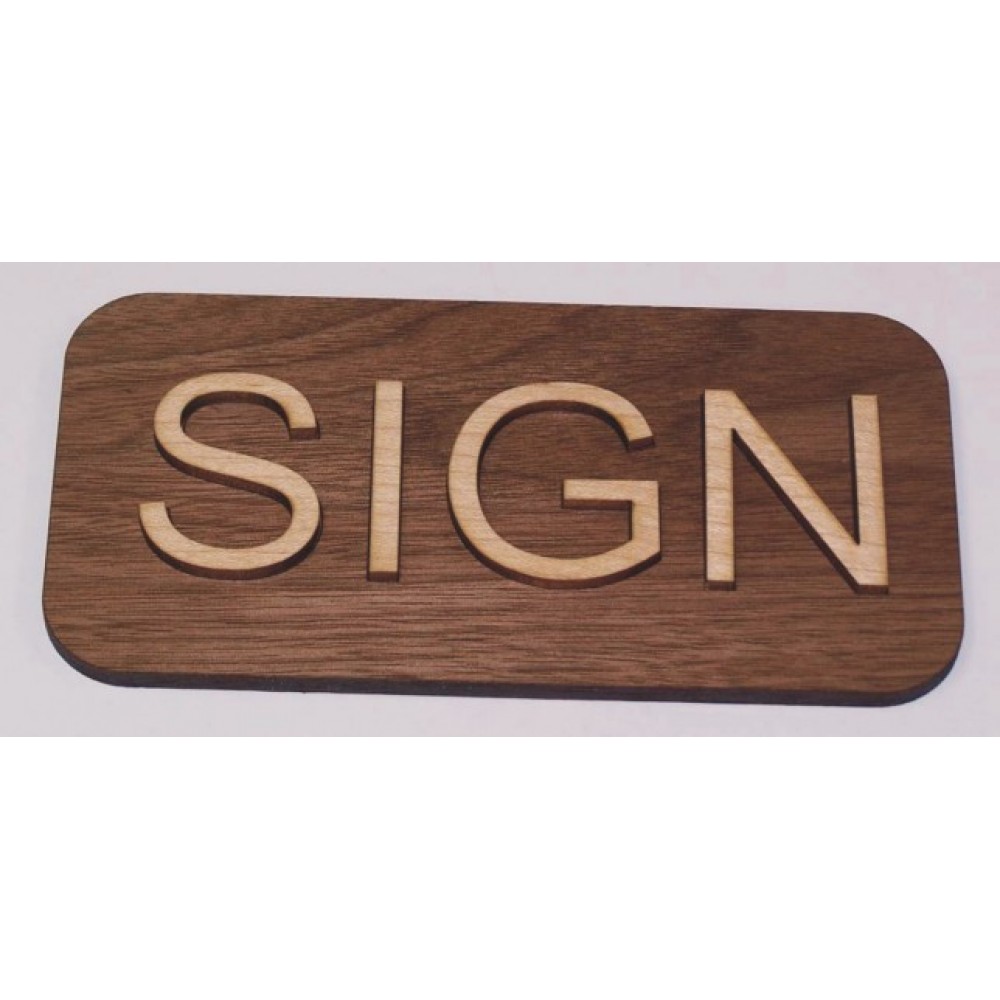 Custom Imprinted 4' x 8' - Hardwood Sign - Laser Engraved - USA-Made Custom Imprinted 4' x 8' - Hardwood Sign - Laser Engraved - USA-Made
