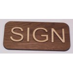 Custom Imprinted 4' x 8' - Hardwood Sign - Laser Engraved - USA-Made