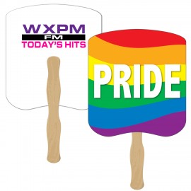Pride Hand Fan Full Color (2 Sides) with Logo  Pride Hand Fan Full Color (2 Sides) with Logo
