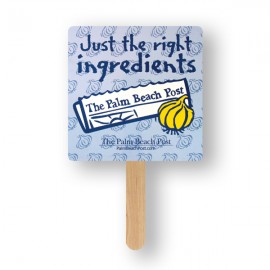 Mini Square Shape Full Color Single Sided Hand Fan with Logo