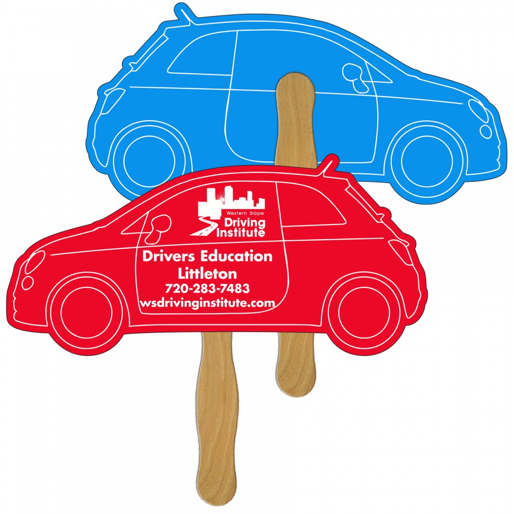 Custom Printed Car Fast Hand Fan (2 Sides) 1 Day Custom Printed Car Fast Hand Fan (2 Sides) 1 Day