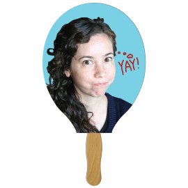 Racket/Guitar Fast Hand Fan (1 Side) 1 Day Custom Printed