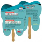 Custom Printed Tooth Hand Fan Full Color (2 Sides)