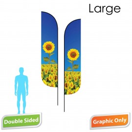 13' Feather Flag - Double Sided (Print Only) with Logo