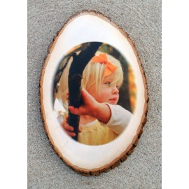 Personalized 7" - Wood Round Cottonwood or Elm Bark Edged Sign/Plaque