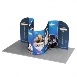 Personalized 13' Magnetic Modular Fabric Displays - Curved Shape (Single Sided)