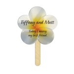 Logo Branded Daisy Flower Stock Shape Mini Fan