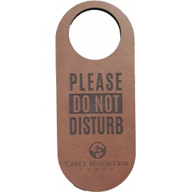 3" x 8" Leatherette Door Hangers with Logo