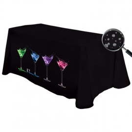 6' Table Throw, Liquid Repellent - Full Color Front Panel with Logo