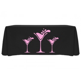 Logo Branded 8' Economy-ONE Table Throw - 1 Color Heat Transfer, 90"x156"  Logo Branded 8