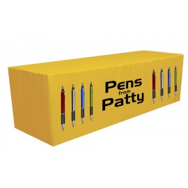 Logo Branded 8ft x 30"T x 29"H - 4 Sided Fitted Table Throws - Dye Sublimation - Made in the USA  Logo Branded 8ft x 30"T x 29"H - 4 Sided Fitted Table Throws - Dye Sublimation - Made in the USA