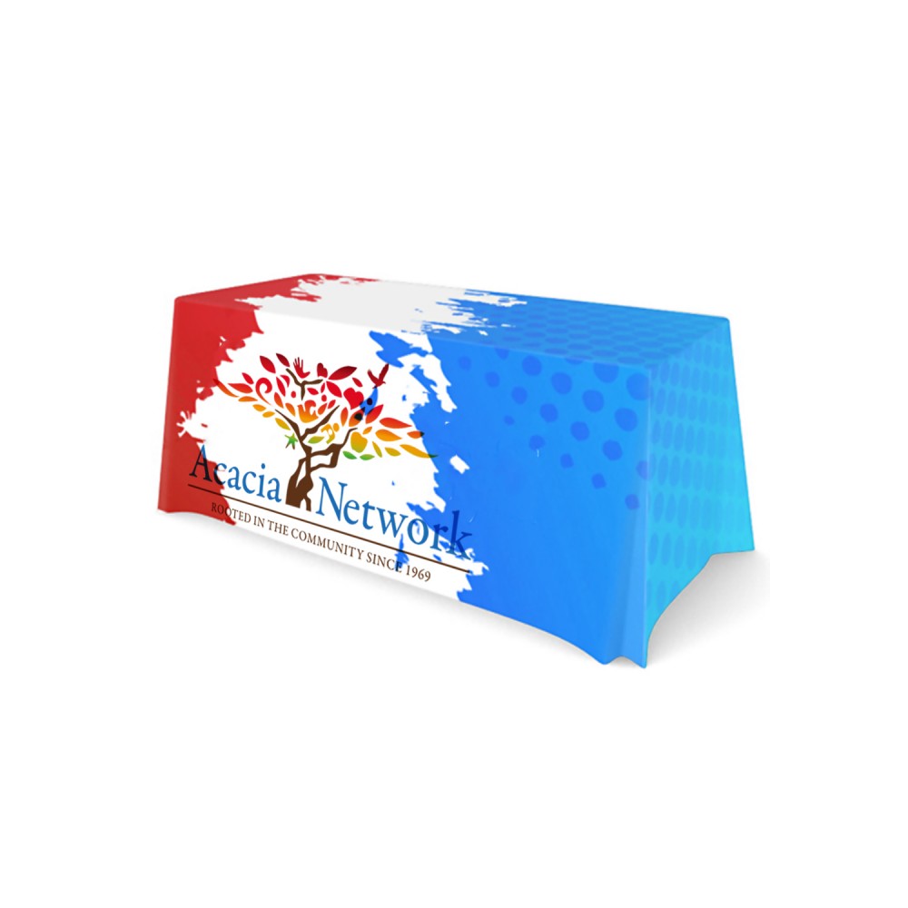 Logo Branded 4-Sided Fitted Table Cover Logo Branded 4-Sided Fitted Table Cover