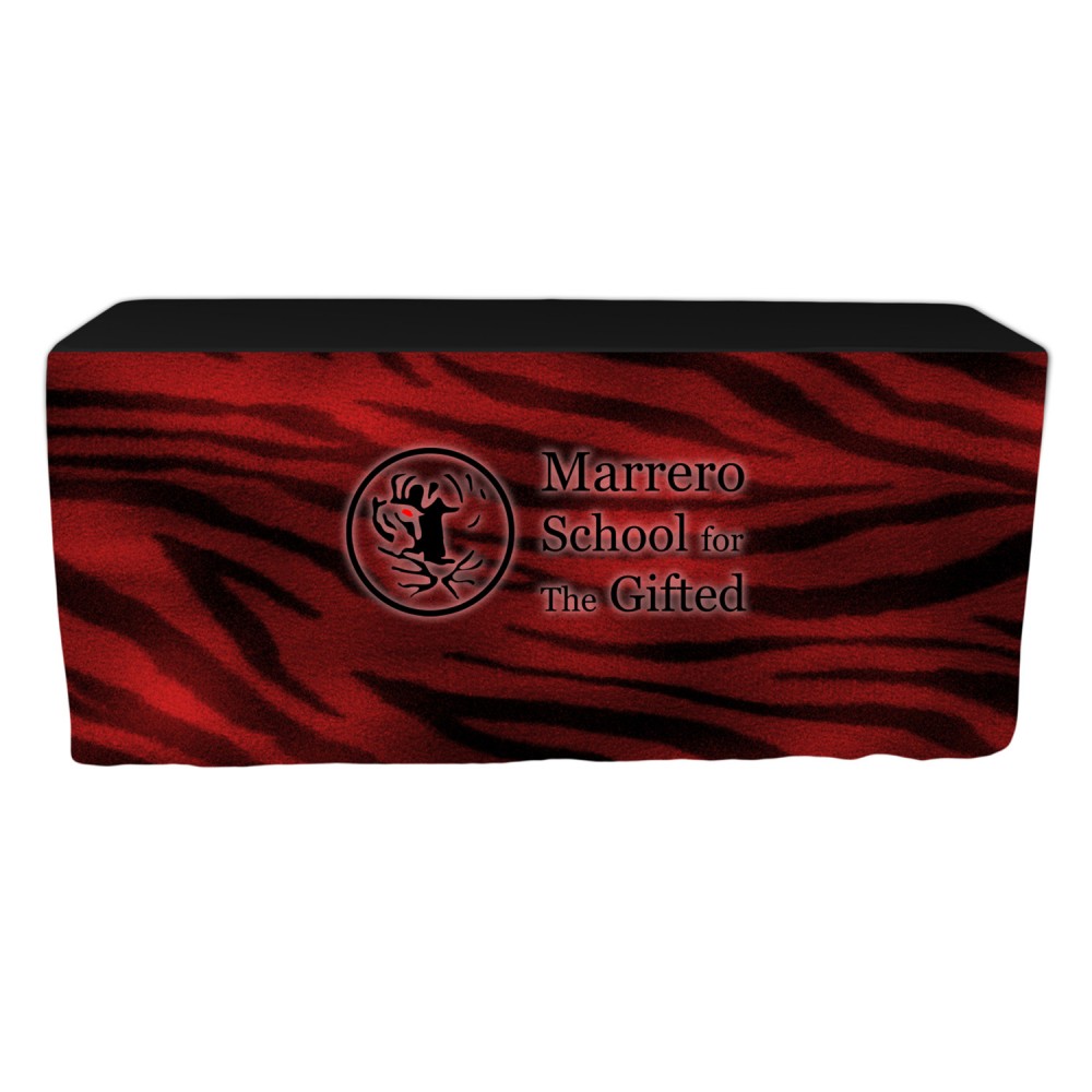 8' Econ. 42"H Fitted Front Only Printed Throw Cover with Logo