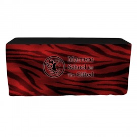 8' Econ. 42"H Fitted Front Only Printed Throw Cover with Logo