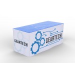 8' Fitted Table Cover w/ No Pleats with Logo