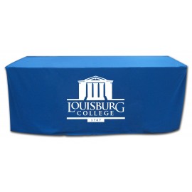 6' Premium PolyKnit Fitted Style Table Cover w/One Color Logo (72"x30"x29") with Logo