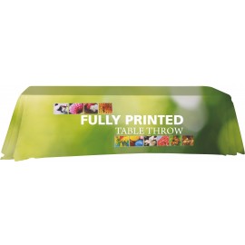 Economy Coverage 8' Dye Sub Printed Table Throw with Logo